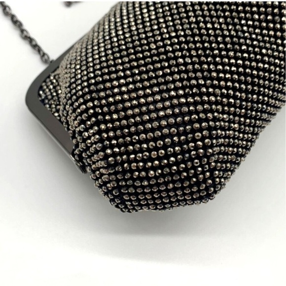 I.N.C. International Concepts Patsy Pewter Diamond Mesh Frame Clutch- NWT - Picture 10 of 12